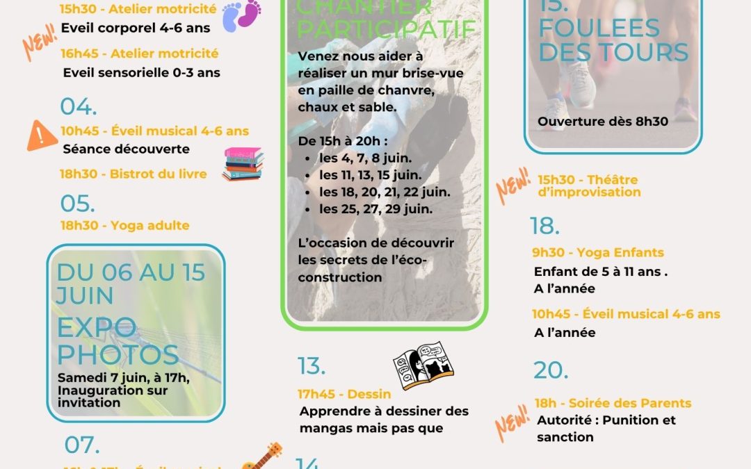 Notre programme du mois de juin 2025